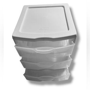 STERILITE 3 Drawer Mini Clear & White Organizer